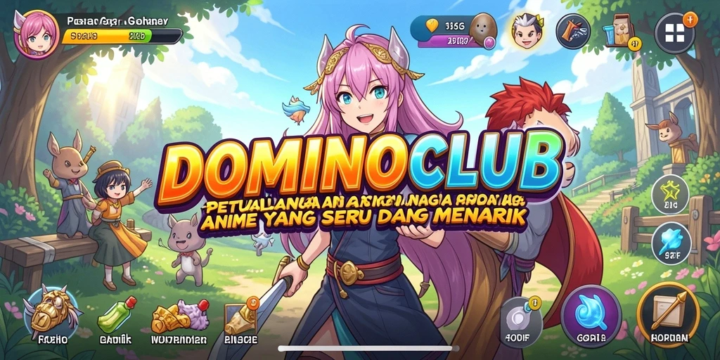 Tampilan seru dari gameplay <strong>DOMINOCLUB</strong> dengan karakter Anime yang menarik.