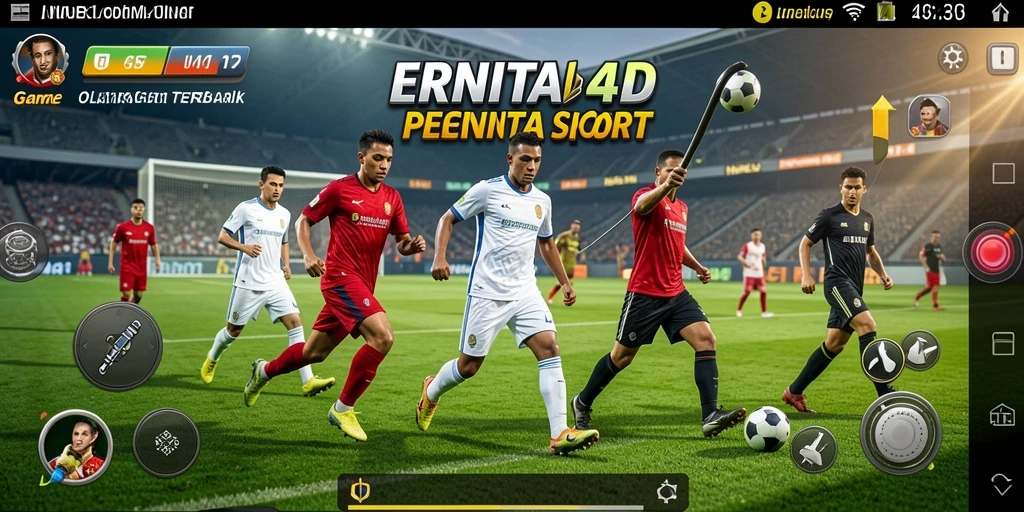 Tampilan gameplay seru di ERNITA4D dengan karakter pemain yang realistis.