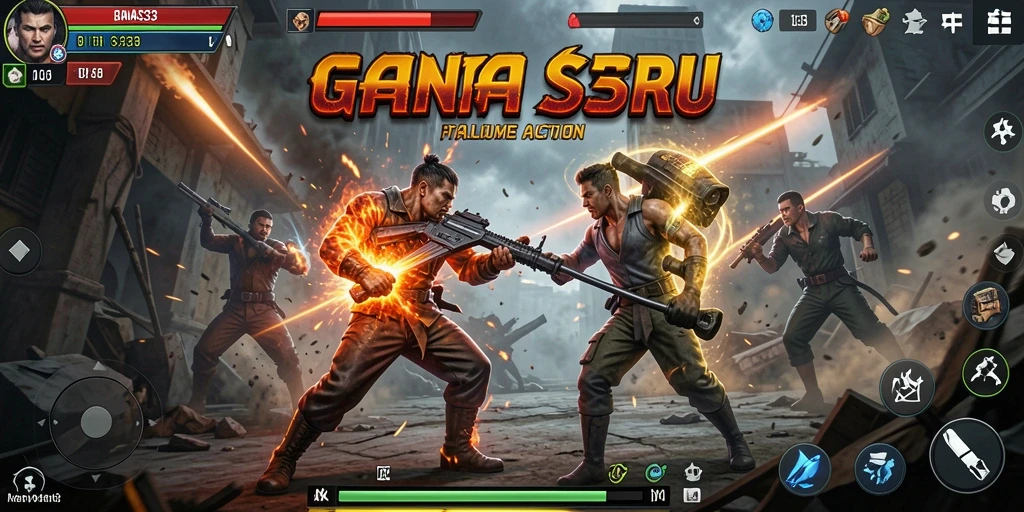 Tampilan aksi seru dalam permainan GANAS33 yang mendebarkan.