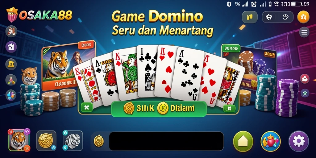 Tampilan gameplay Domino OSAKA88 yang seru dan interaktif.