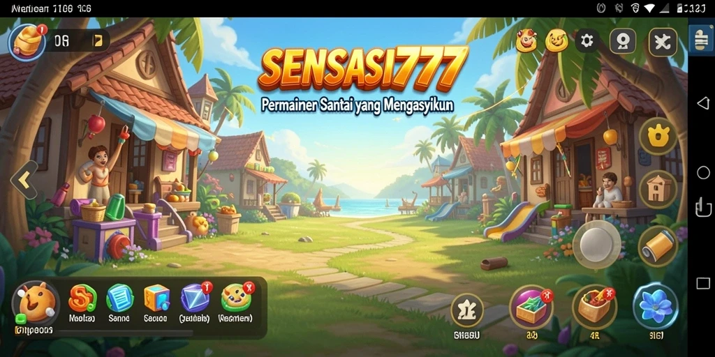 Tampilan gameplay yang cerah dan menarik dari SENSASI777.
