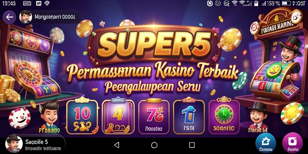 Tampilan gameplay Kasino di SUPER5 yang menarik dan interaktif.
