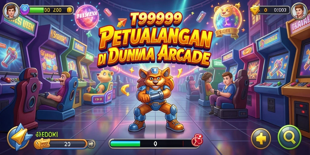 Tangkapan layar T9999 menampilkan aksi seru di level game Arcade.