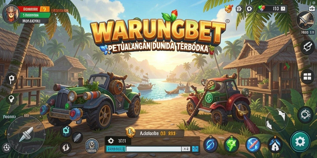 Tampilan gameplay <strong>WARUNGBET</strong> dalam dunia terbuka yang luas dan interaktif.