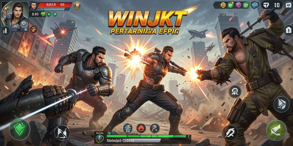 Gameplay action yang mendebarkan di WINJKT.