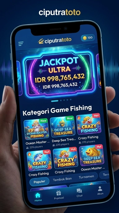 Ilustrasi aplikasi ciputratoto yang menampilkan berbagai kategori.
